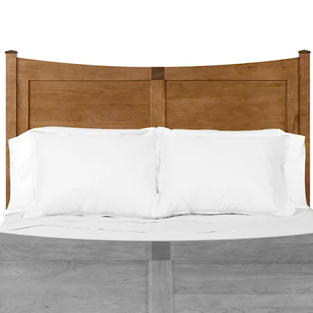 King-Size Headboard with Panel Molding and Solid Walnut Accents